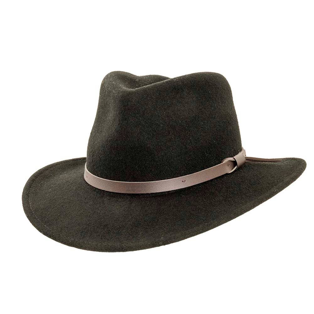 Crushable Wool Felt Outback Hat - Style Pathfinder