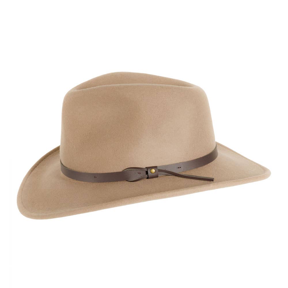 Crushable Wool Felt Outback Hat - Style Pathfinder