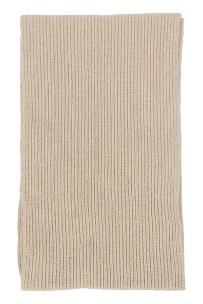 Solid Wide Rib Knitted Wrap Scarf - 57 Inch