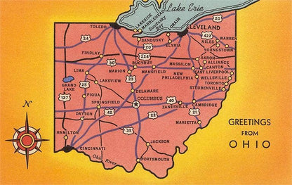 Postcard OH-518 Greetings from Ohio