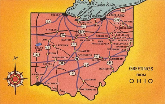 Postcard OH-518 Greetings from Ohio