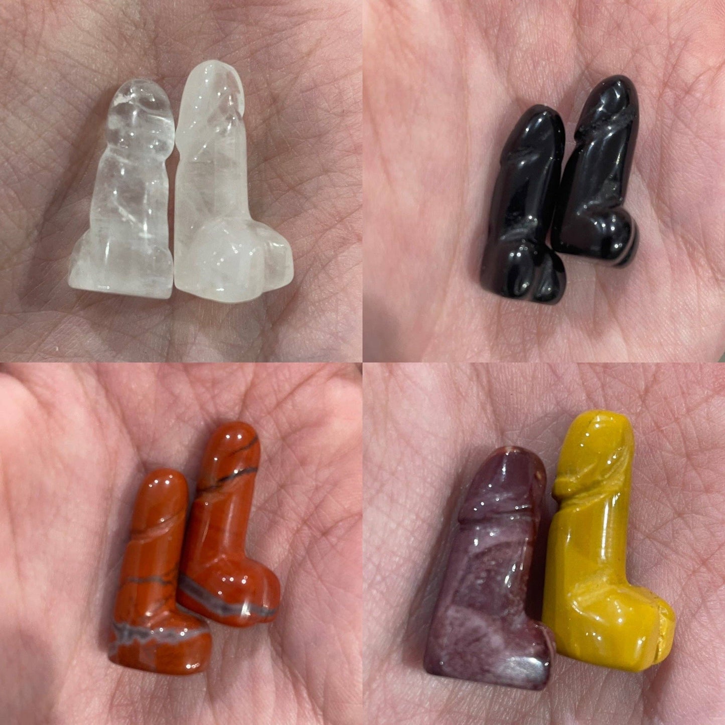 Crystal Phallic Figurine - Penis – Small Carved Gemstone Statue