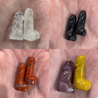 Crystal Phallic Figurine - Penis – Small Carved Gemstone Statue