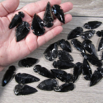 Gemstone Knapped Arrowheads