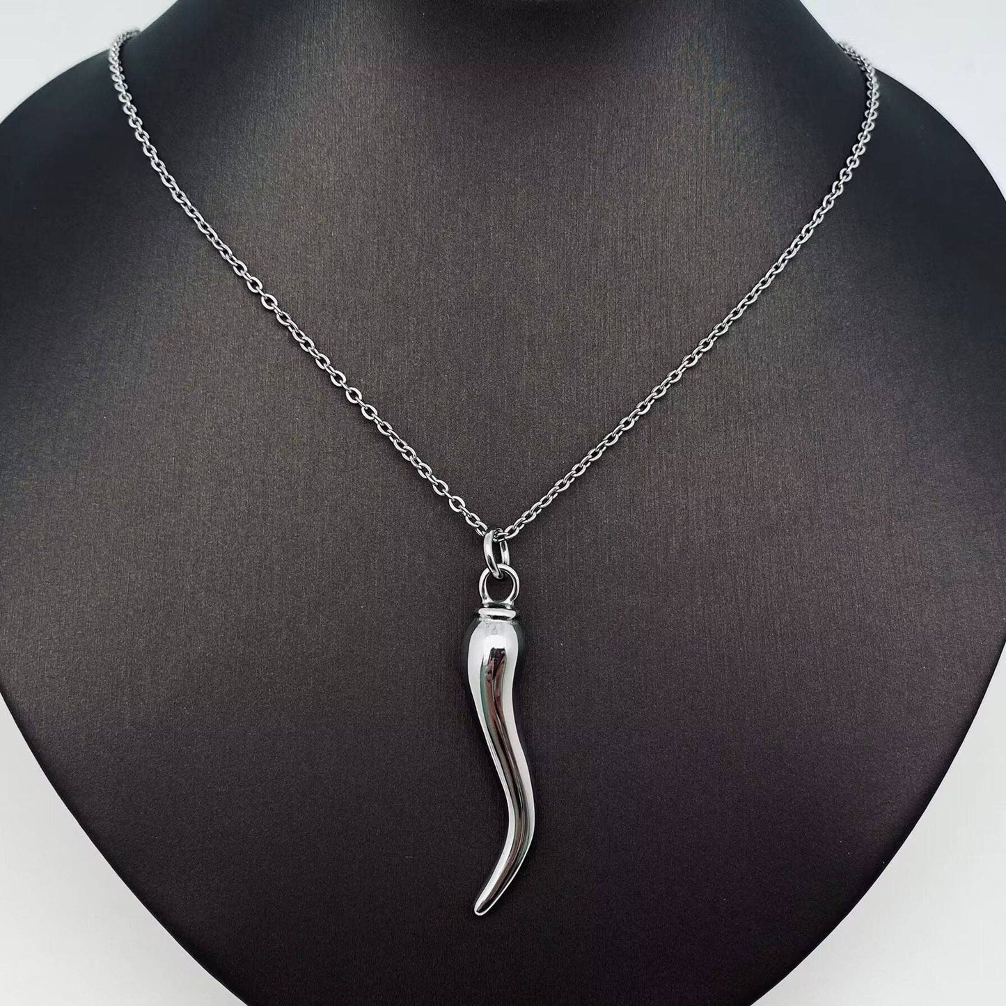 Enamel Pepper 18K Gold Plated Stainless Steel Necklace -FGS