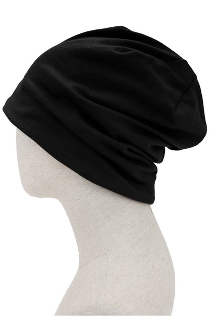 Dark Neutrals Fleece Lined Slouchy Baggie Beanie