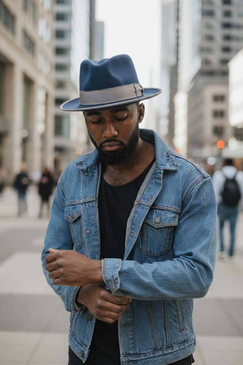 Naples Teardrop Classic Brim Wool Fedora by Levine Hat Co.