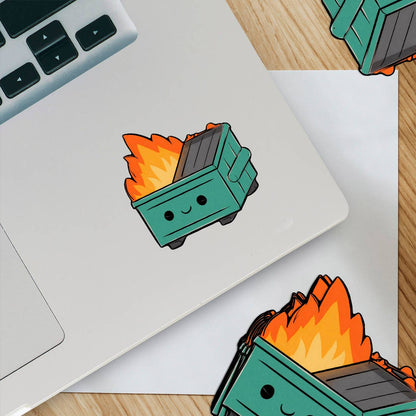 Happy Dumpster Fire Sticker