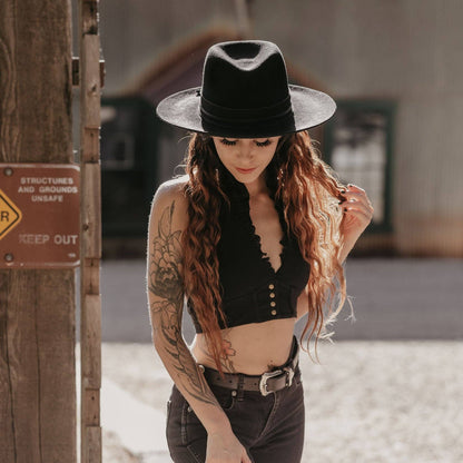 Wide Brim Australian Wool Felt - Style Jawa