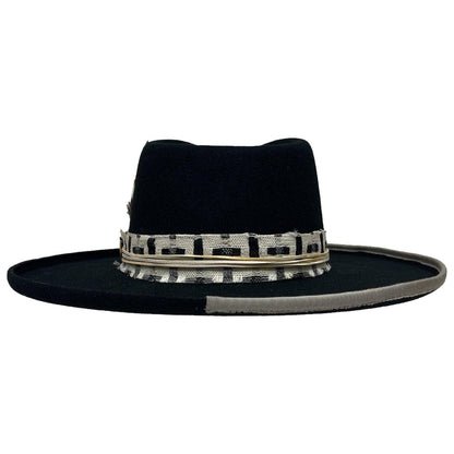 Wool Felt Teardrop Curled Brim Hat- Style Lounge