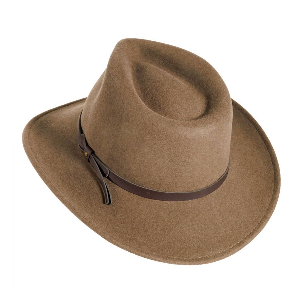 Crushable Wool Felt Outback Hat - Style Pathfinder