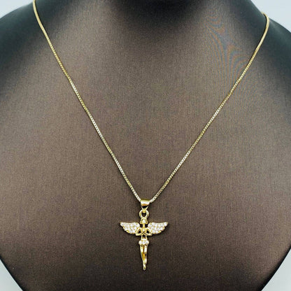Golden Angel Cham Pendant Necklace