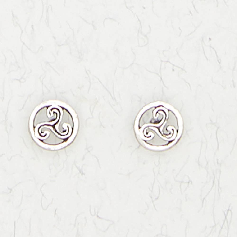 Sterling Silver Ear Studs - Celtic Weave