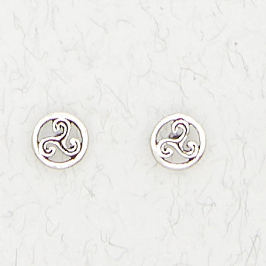Sterling Silver Ear Studs - Celtic Weave