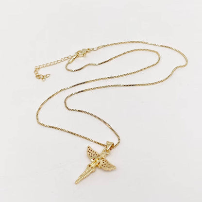 Golden Angel Cham Pendant Necklace