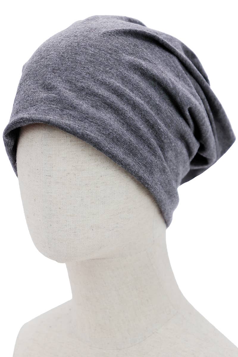 Dark Neutrals Fleece Lined Slouchy Baggie Beanie