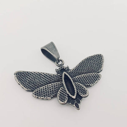 Retro Skull Bee Stainless Steel Pendant - Death Moth
