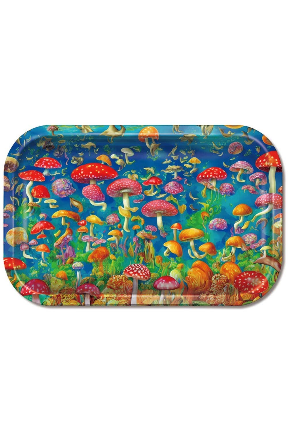 Metal Tray with 3D Magnetic Lid Cover - Mushroom Beach