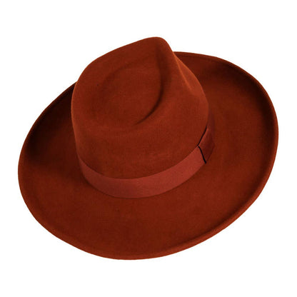 Crushable Wool Felt Teardrop Fedora Hat - Style Oakley