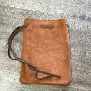 Leather Medicine Pouch Drawstring