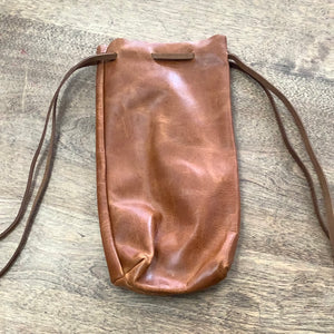 Leather Medicine Pouch Drawstring