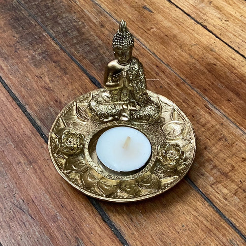 Buddha Tea Light Candle Holder Incense Burner