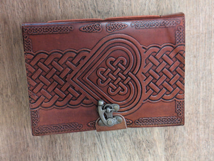 Celtic Heart Leather Journal
