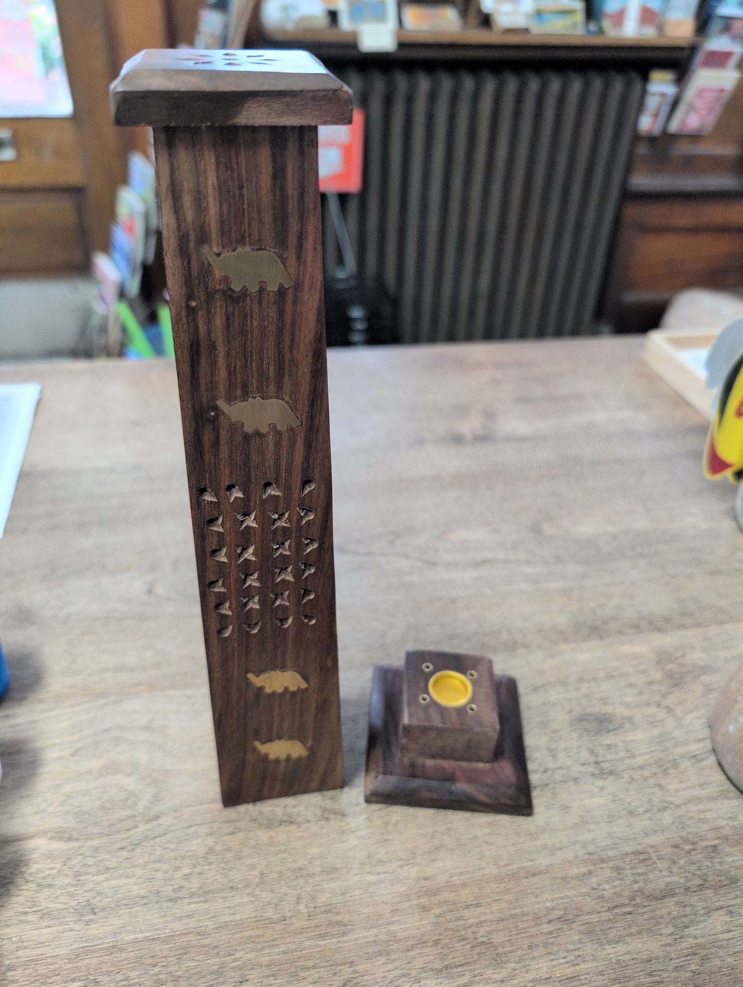 Wooden Cone Incense Burner Tower Tall