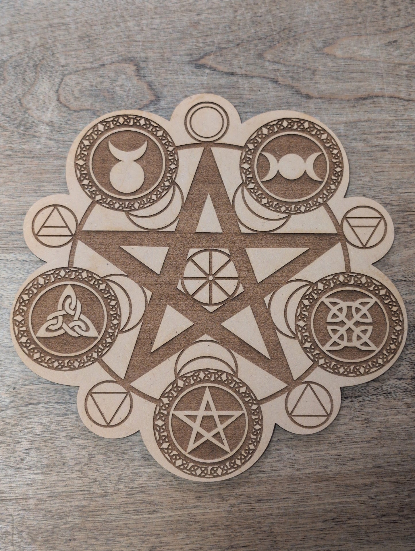 Pagan Crystal Grid Altar Tile