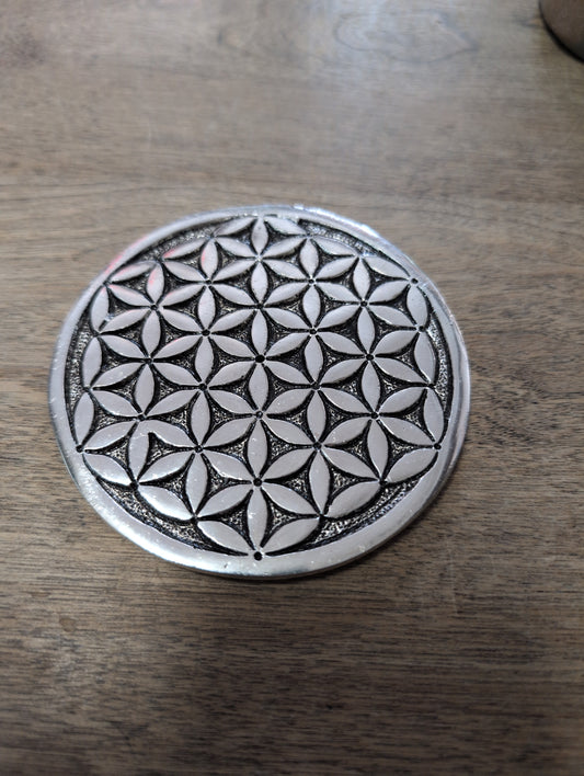 Flower of Life Incense Burner Cast Metal
