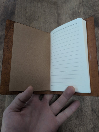 Leather Mushroom Notebook Cover and Notebook