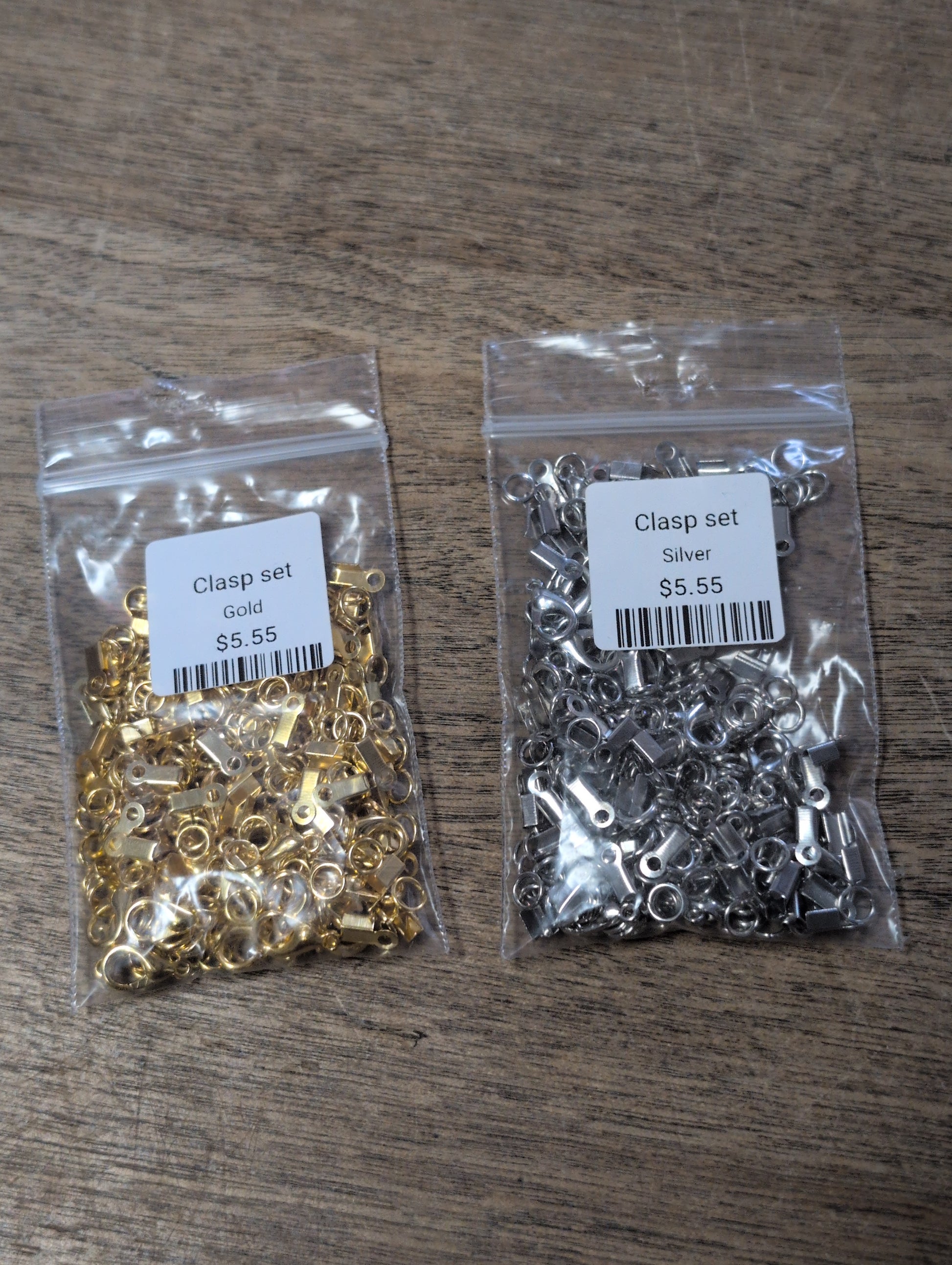 Clasp Set for leather or waxed cotton cordage Mandala Crafts for