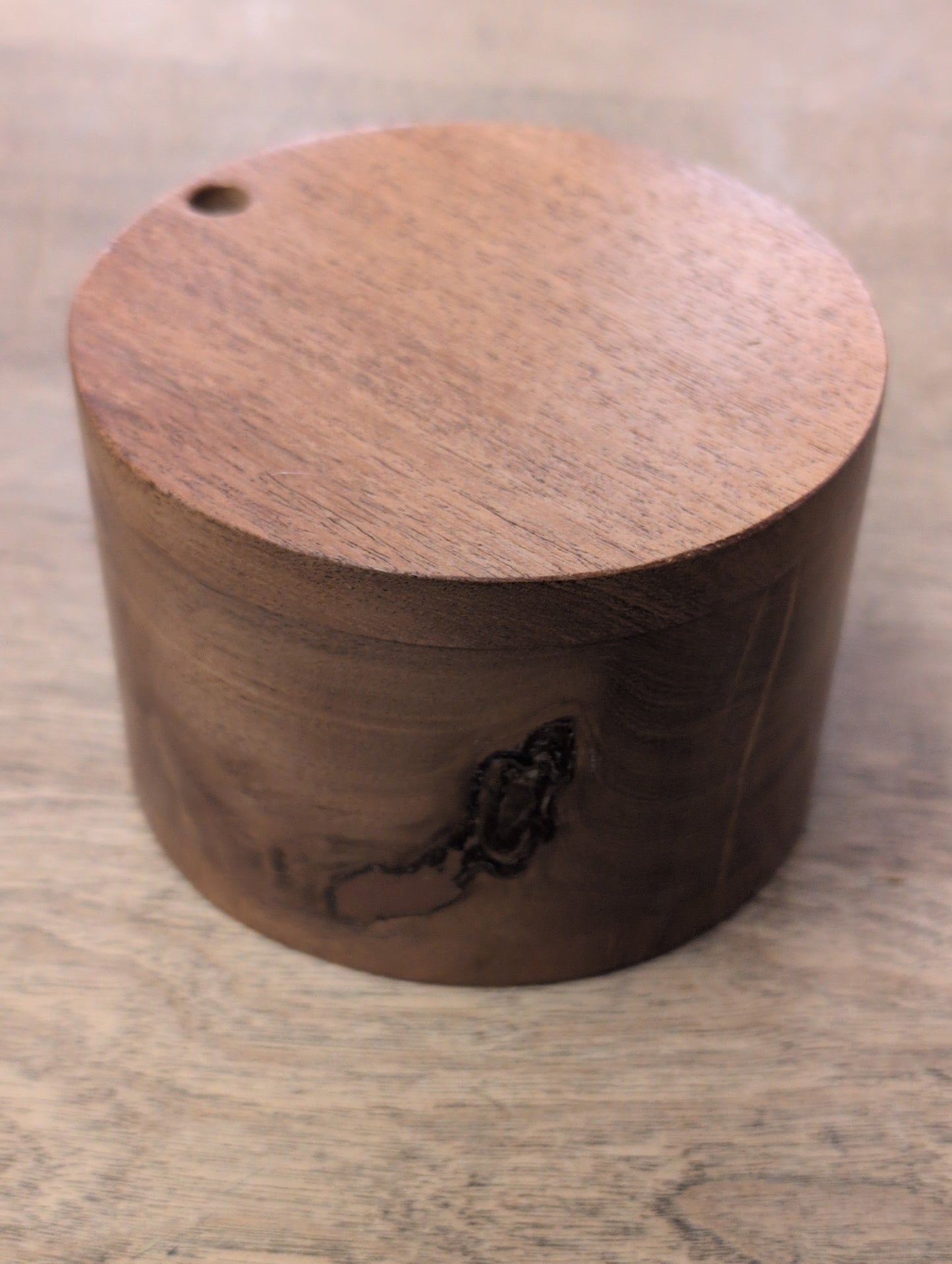 Round Acacia Wood Box