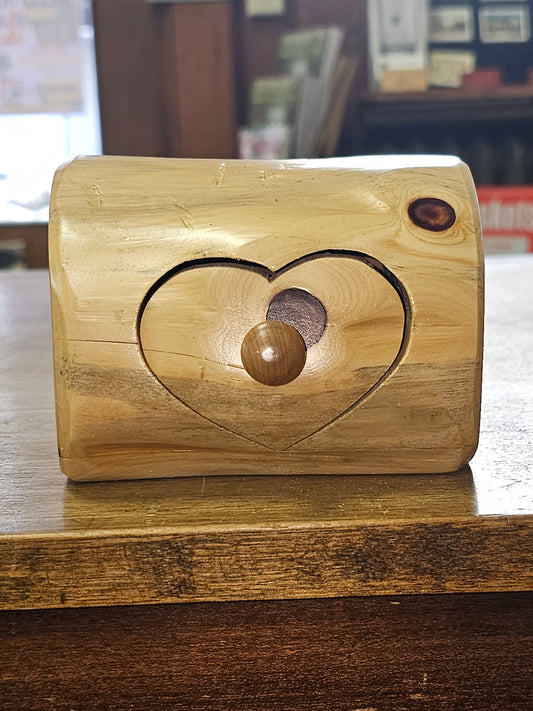 Wooden Box with Single Heart Drawer