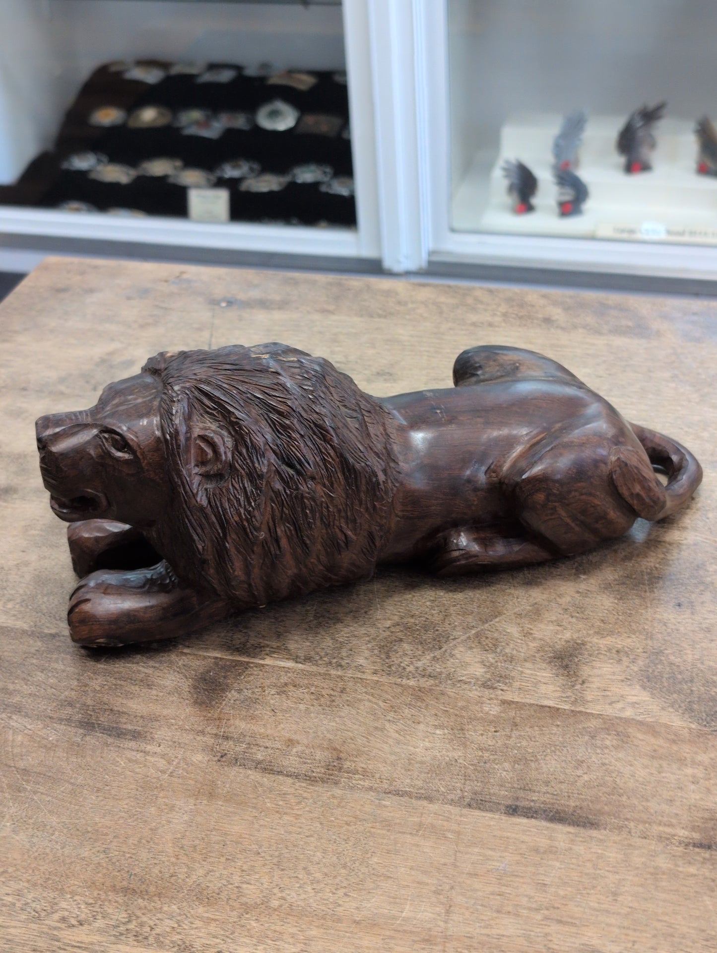 Lion Hand Carved Ironwood