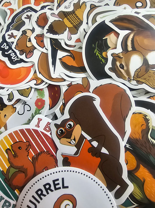 Squirrel, Cats, Critter Stickers