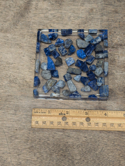 Epoxy Resin and Tumbled Stone Coaster Sets