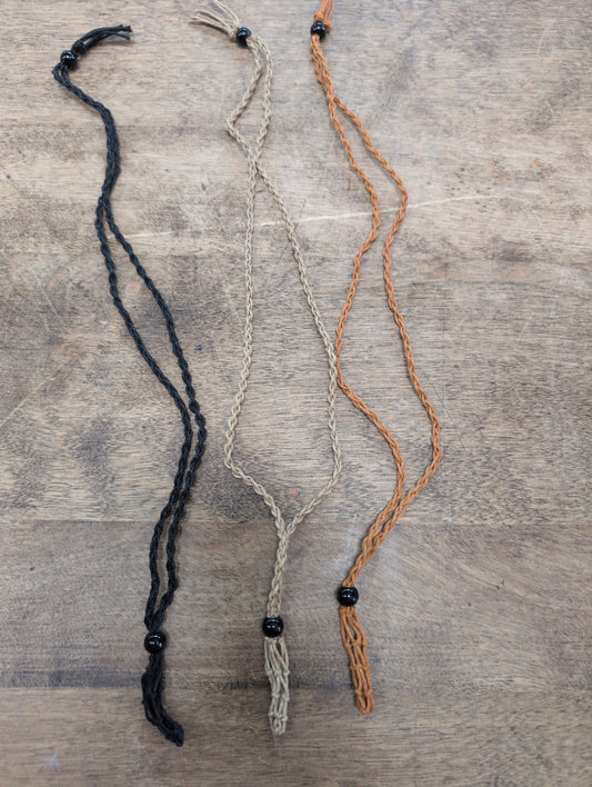 Cotton Necklace for Tumbled Stones adjustable