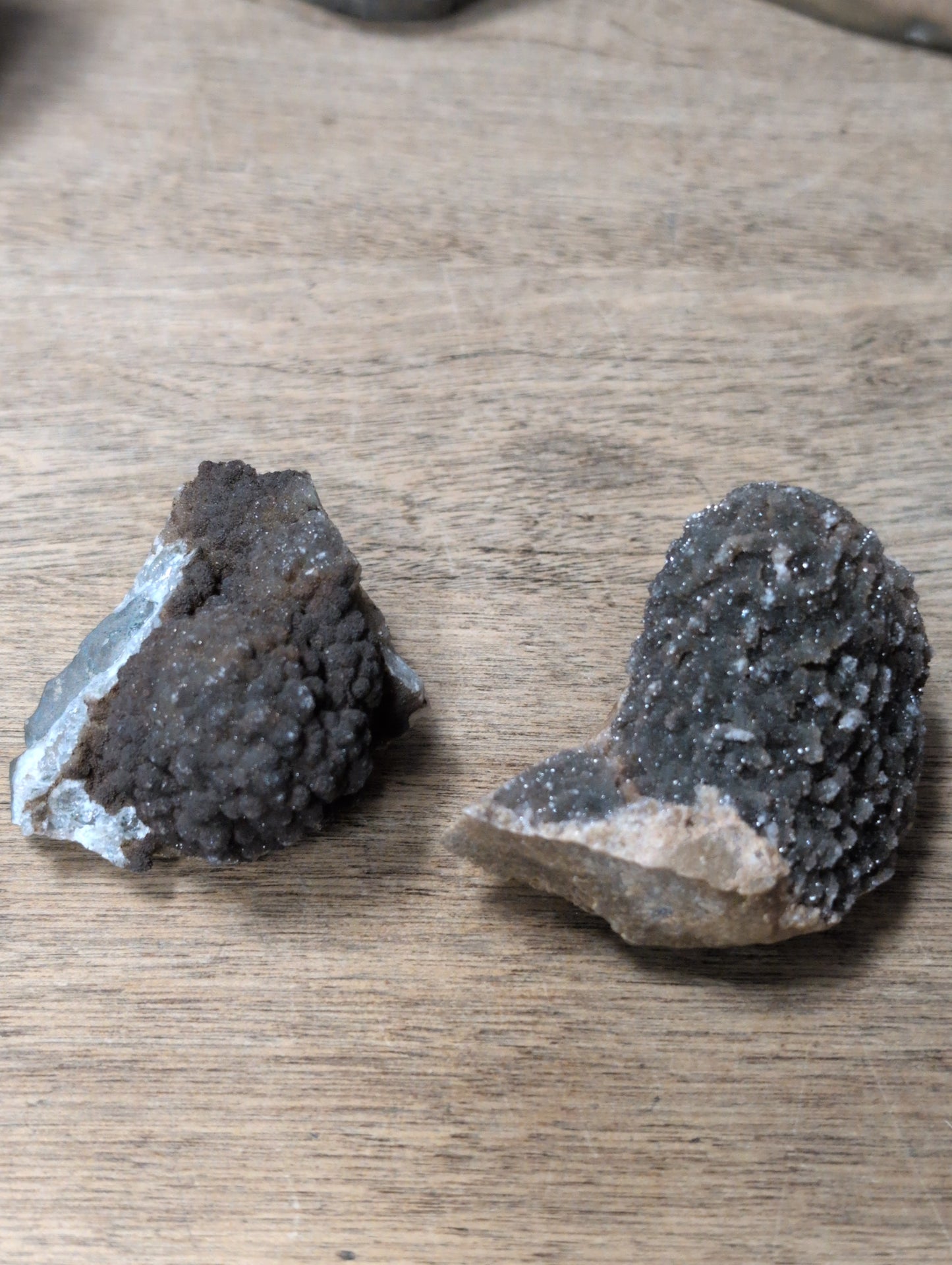 Black Amethyst Druze with flat base