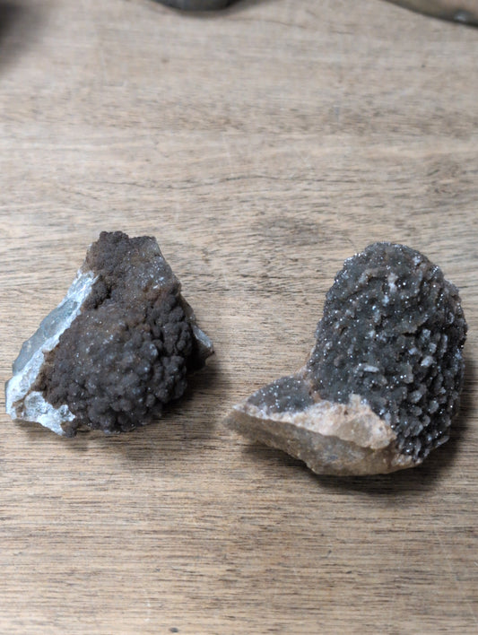 Black Amethyst Druze with flat base