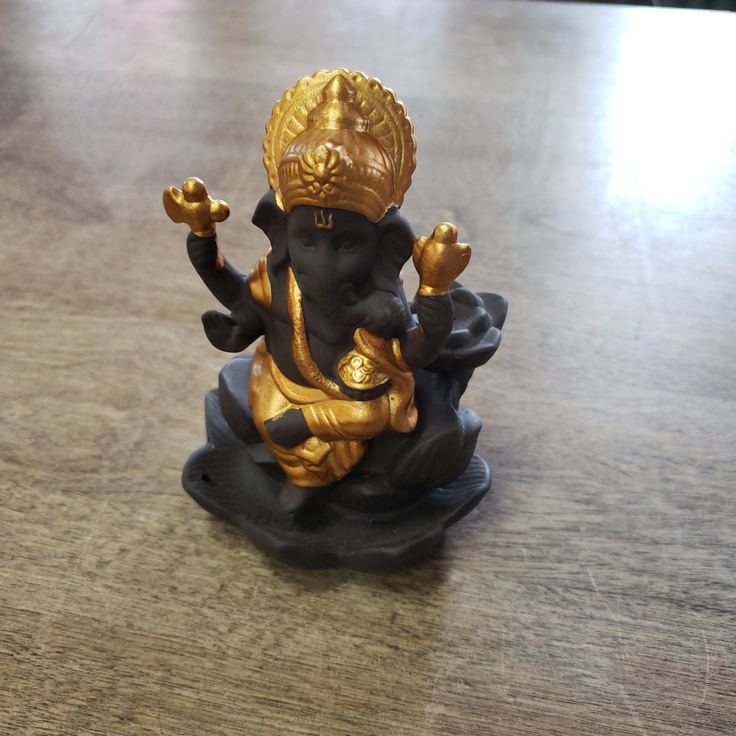 Backflow Cone Incense Ganesha Meditating