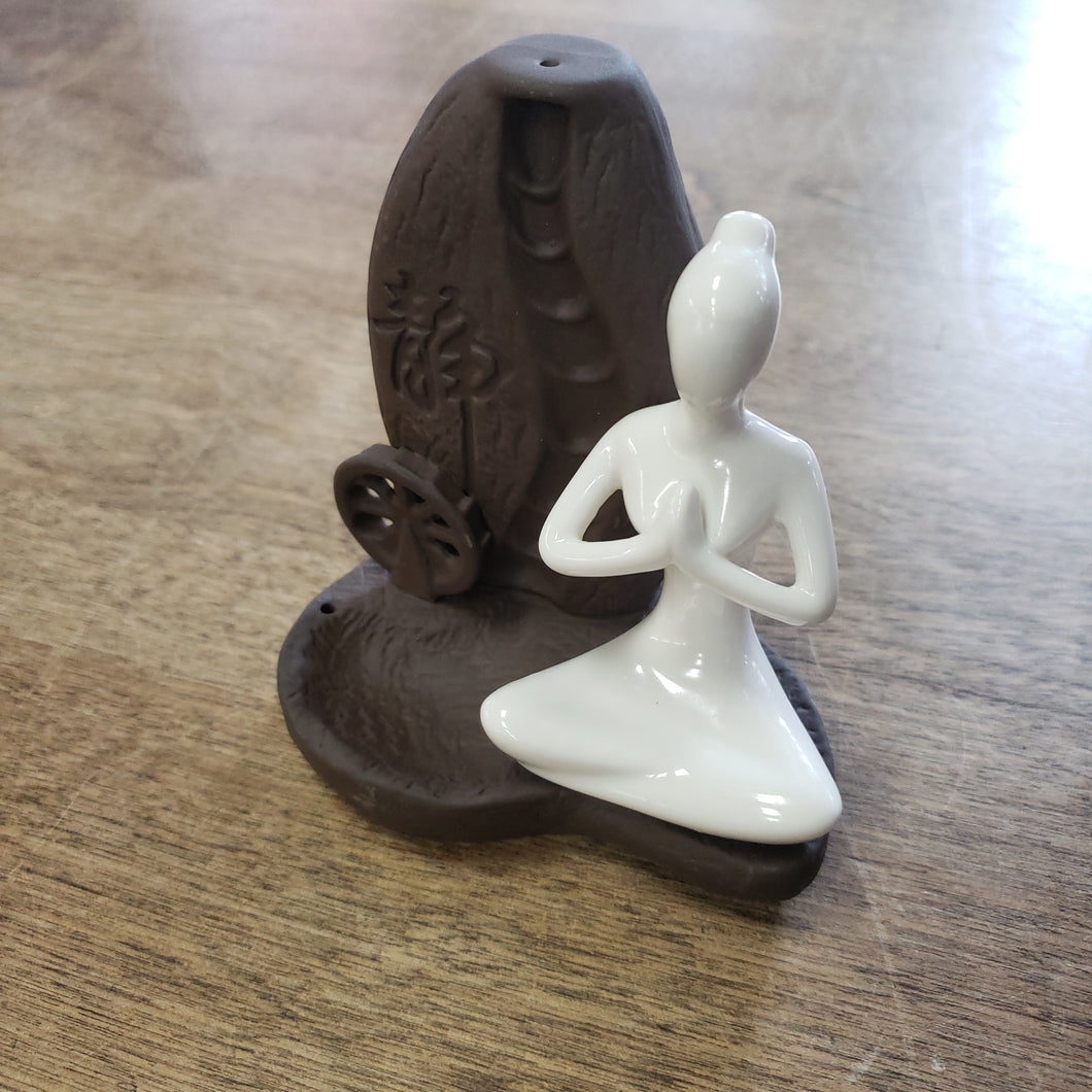 Backflow Cone Incense Yoga Woman Meditating