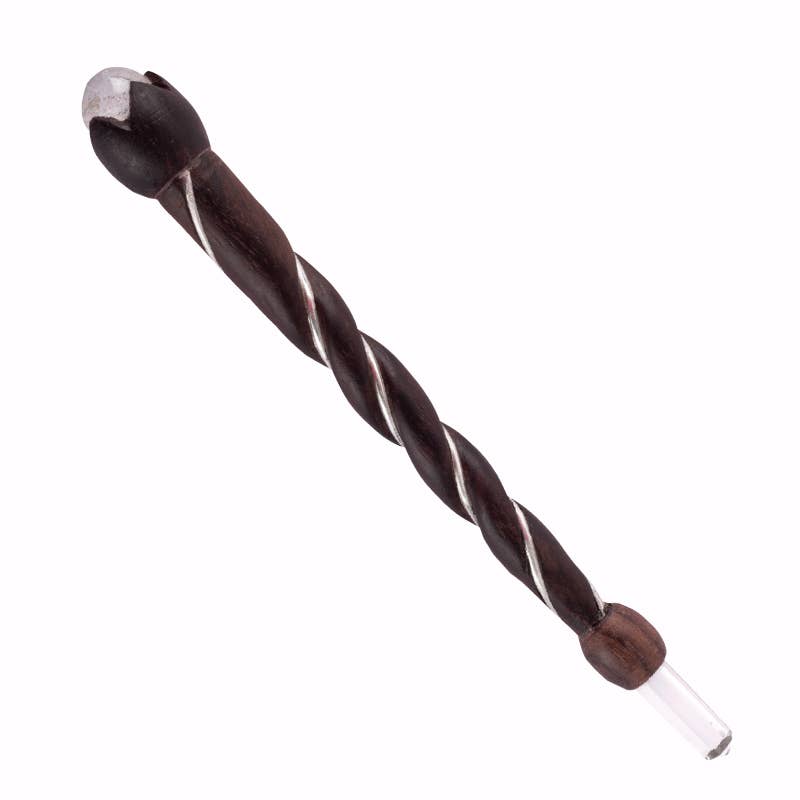 Crystal Wand With Rosewood Handle