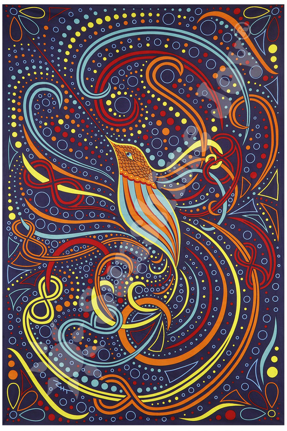 3D Hummingbird Tapestry 60x90 - Artwork by Taylor Swope
