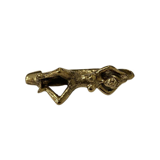 Miniature Brass Figurine, Fertility Pendant
