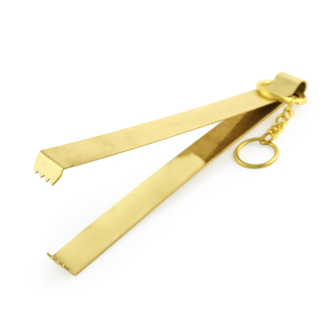Brass Charcoal Tongs 7.5