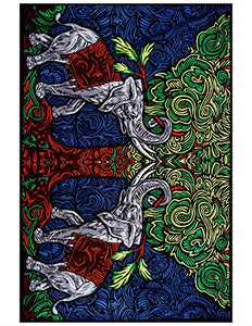 Sunshine Joy Elephant 3D Tapestry