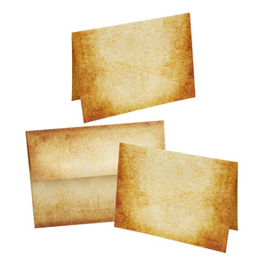 Parchment Note Card Sets-Fold-Over Note Cards & Envelopes
