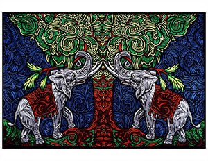 Sunshine Joy Elephant 3D Tapestry