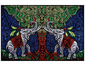 Sunshine Joy Elephant 3D Tapestry